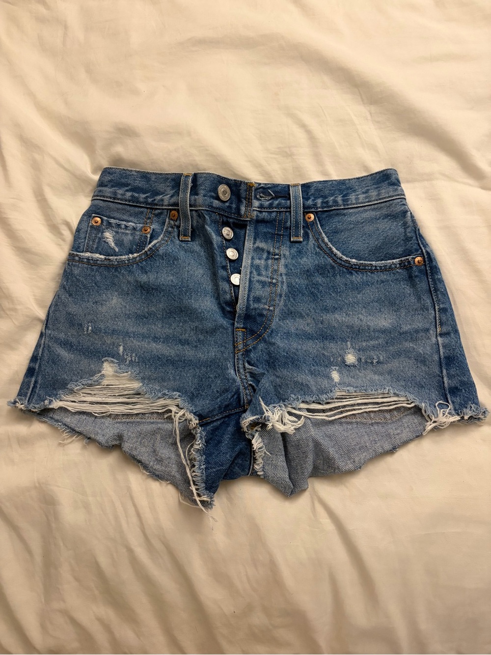 Levi's 501 dark denim shorts